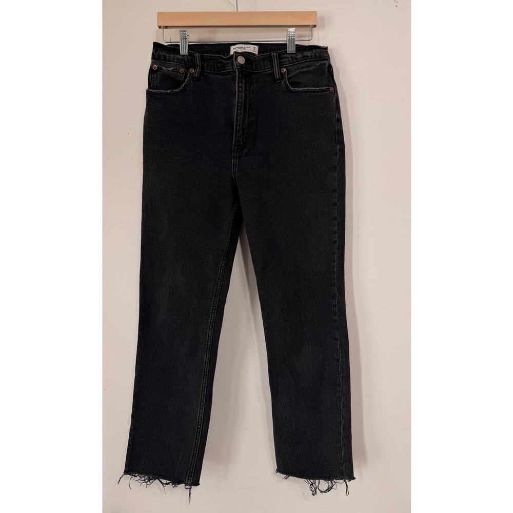 Abercrombie & Fitch The Ankle Straight Ultra High Rise Jeans sz 8 clean girl